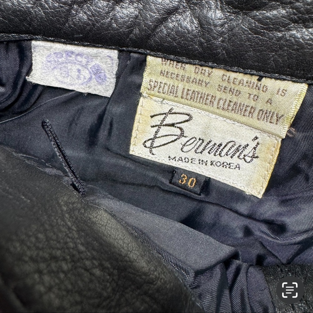 Vintage Berman’s Black Leather Pants - Picture 6 of 6